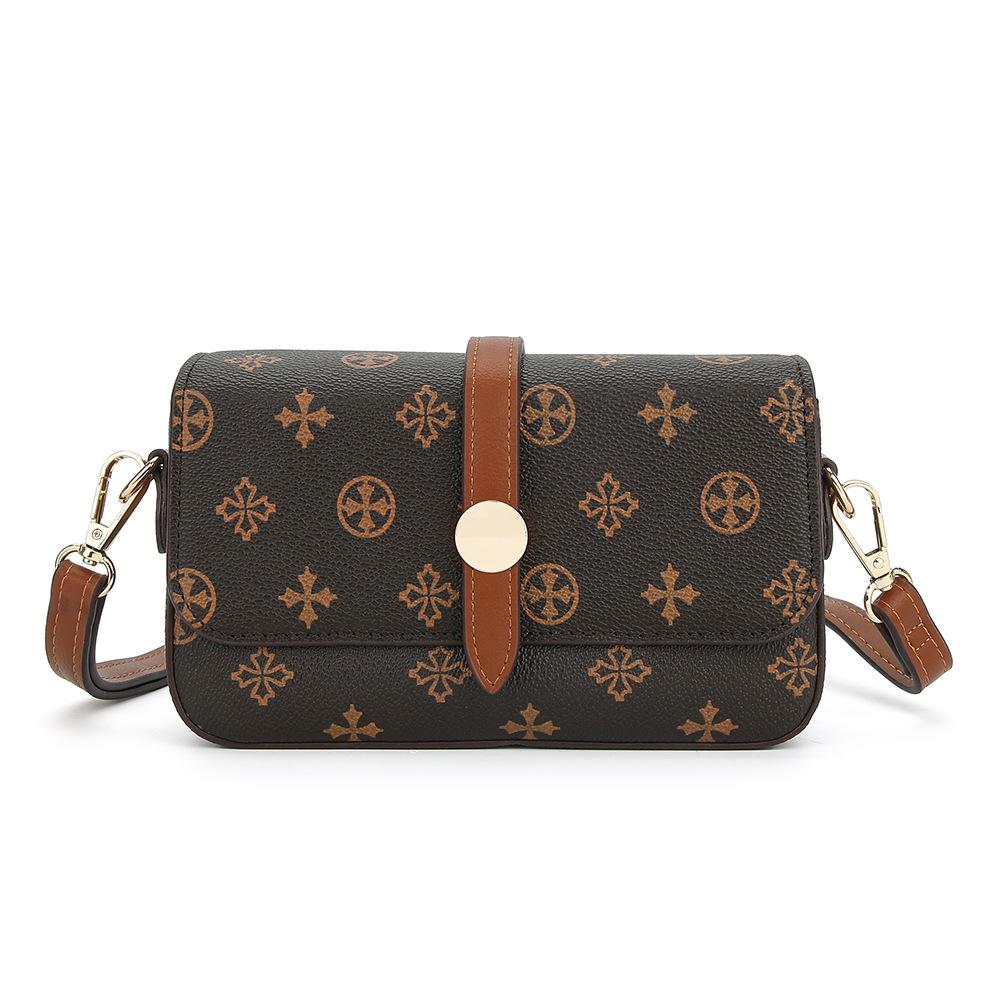 Women s Magnetic Buckle Plaid Large Capacity Shoulder Crossbody Bag Women s Bag one size