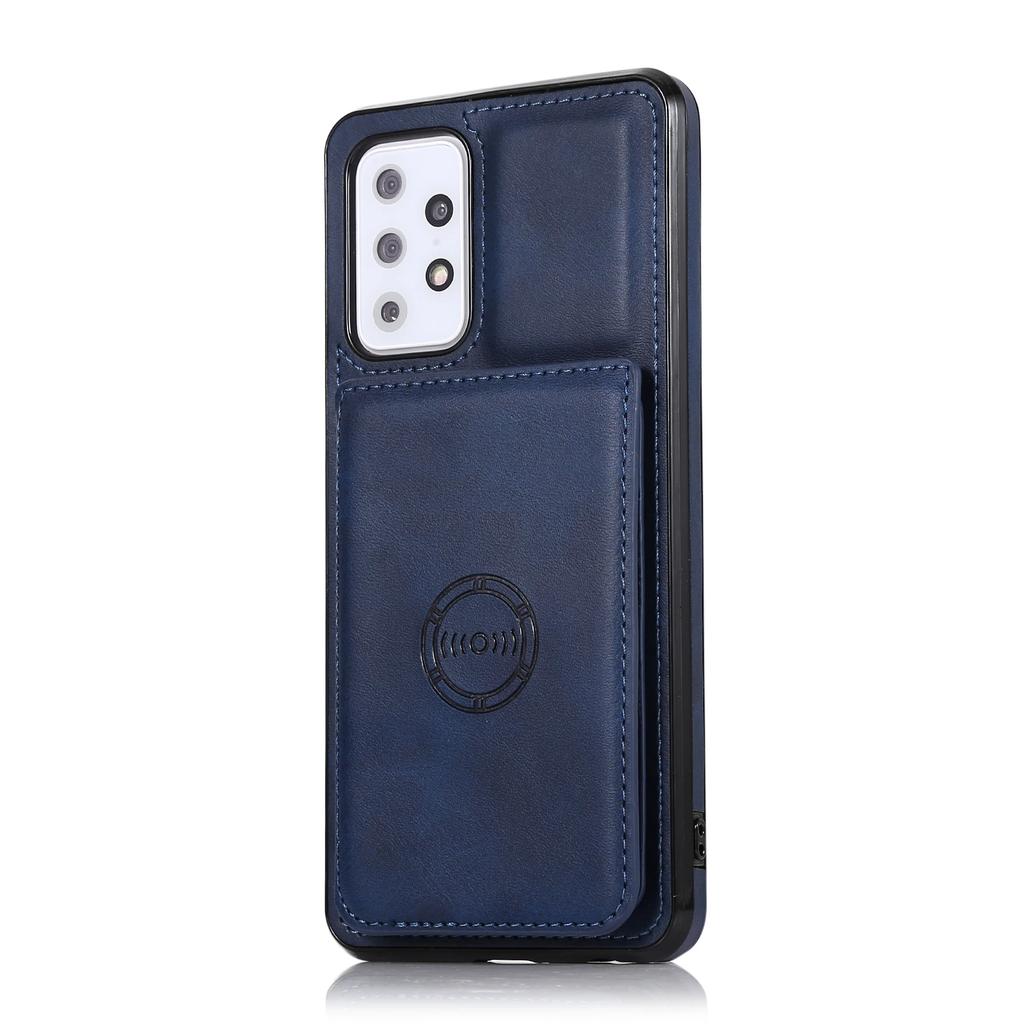 Magnetic Leather Case for Galaxy S25 S24 Ultra S23 Plus S22 S21 FE A55 A35 A15 A06 A16 A54 A24 A14 Cover Card Holder Stand Coque