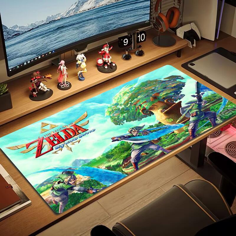 Game Legend of Zelda Color Mouse Pad Large Gaming Table Cushion Non-slip Laptop Tablet Big Mousepad XXL Mat Mini PC Playmat With Lock edge