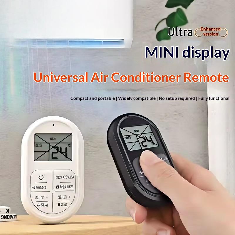 Universelle Klimaanlagen-Fernbedienung Mini Tragbar Leuchtende Tasten LCD-Anzeige Geeignet für Zuhause Hotel Reisegebrauch