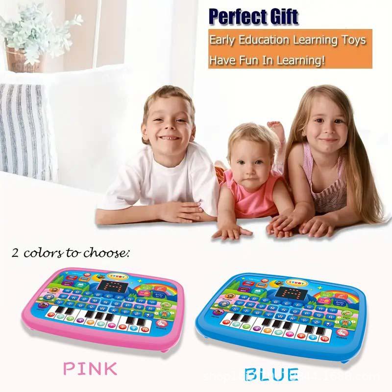 Kids’ Education Tablet Toy, Age 3+ Literacy Math Music Learning, Doubles As Electronic Keyboard, Birthday Christmas Gift