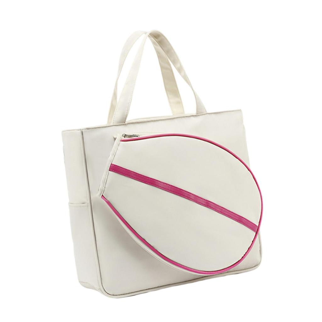Tennis Tote Bag Detachable Racket Holder Storage Large Handbag