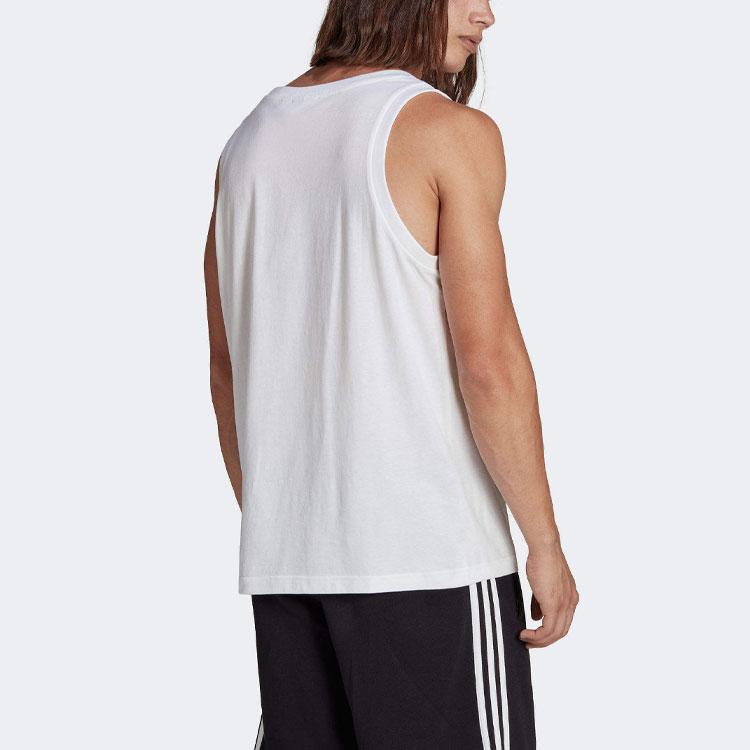 Adidas Originals Adicolor Classics Letter Logo Print Sleeveless Round Neck Vest Men Tops White IA4808