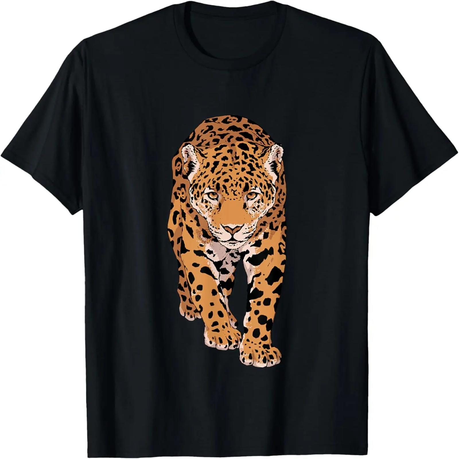 

Леопардовий тваринний мотив, дитячий зоопарк, тварини, футболка з леопардом XXXXXL чорний