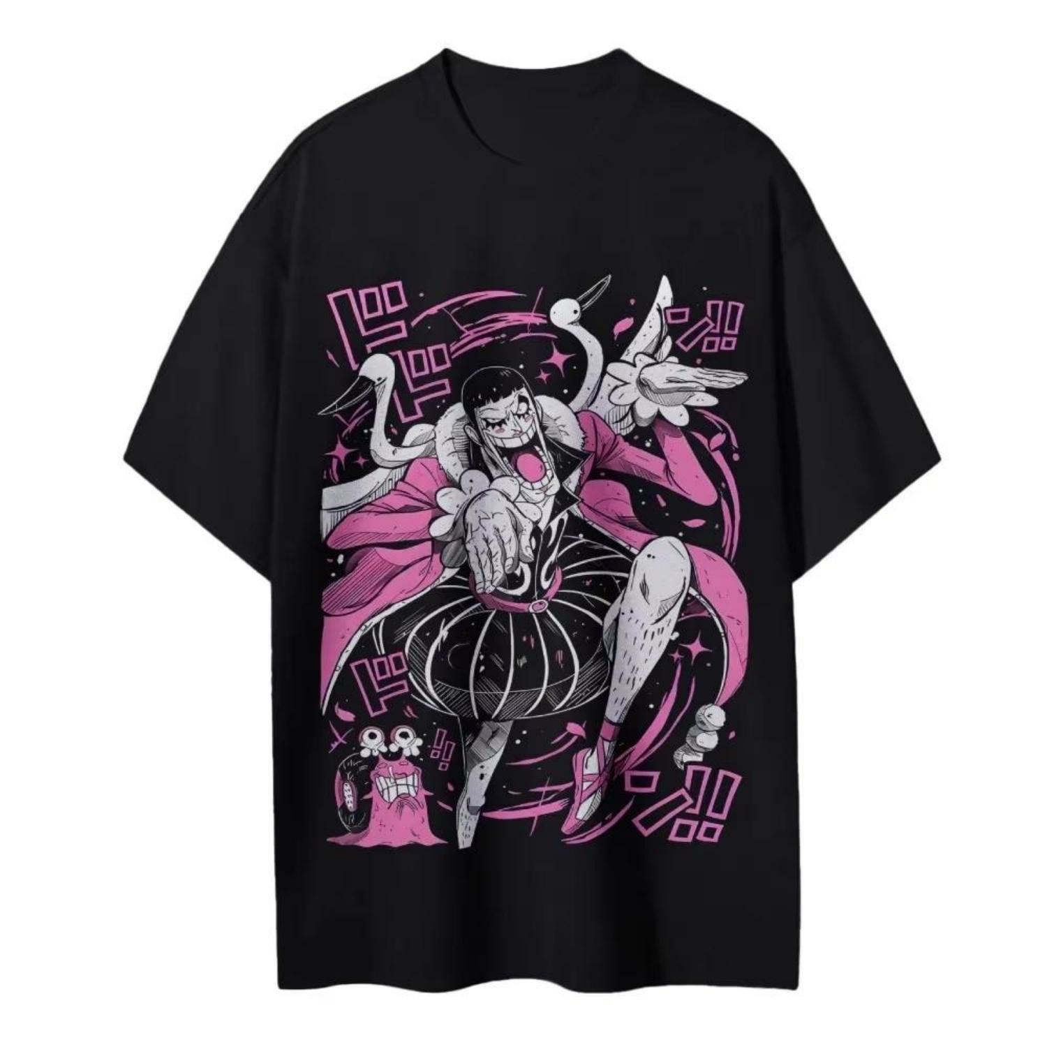 

2026 New One Piece Mens and Womens Tshirts Anime HipHop Classic Tshirts SpringSummer ShortSleeved Tshirts S чёрный