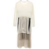 SNIDEL Long sleeve Sporty Pleated combination Long dress F white Women Used