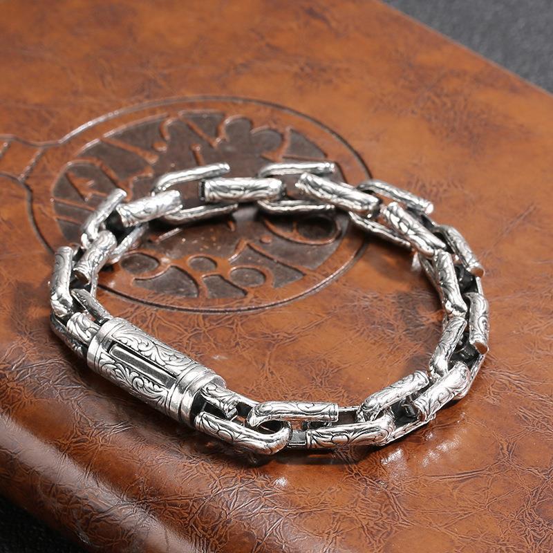 

Bracelet Xiangyun Pattern Bracelet Men s Simple and Elegant High-end Men s Gift 22CM