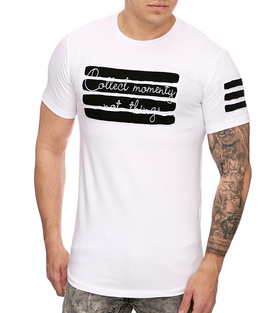 

Асимметричная мужская футболка Белая футболка 935