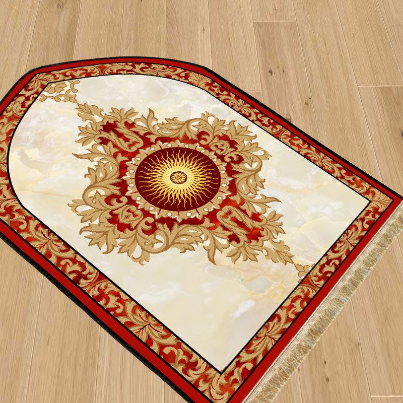 Ethnic Style Living Room Mats: Dirt-Resistant, Easy-Care, Absorbent, Printed Patterns, Tassels & Fringe Carpets