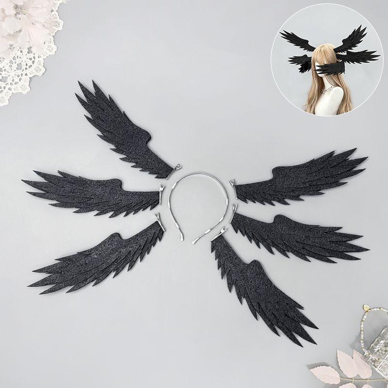 Cosplay Hair Clip With Feather Ears Honkai Star Rail Sunday Robin Fans Sweet Gothic Style Anime Convention Accessory