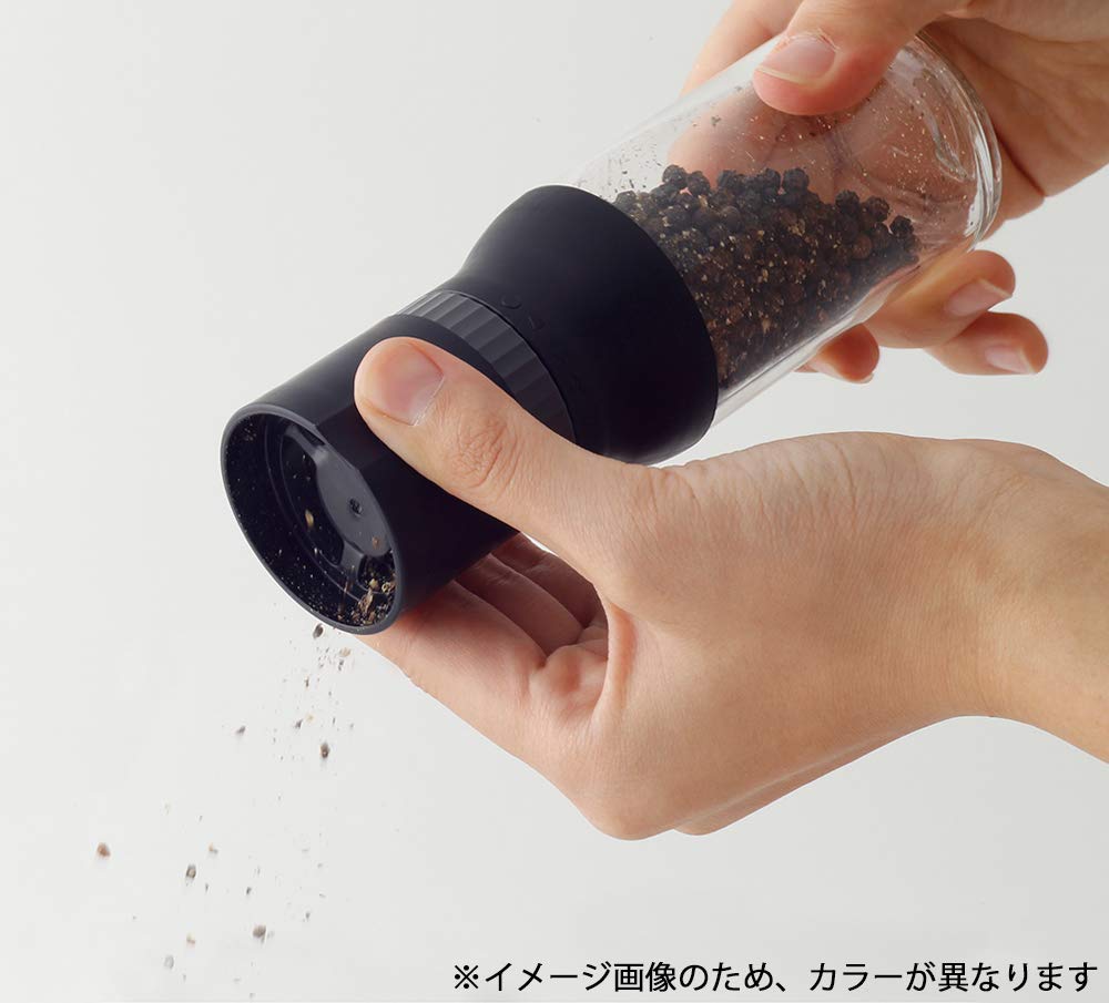 iwaki Heat-Resistant Glass Sesame Grinder, White, KS520N-GMW