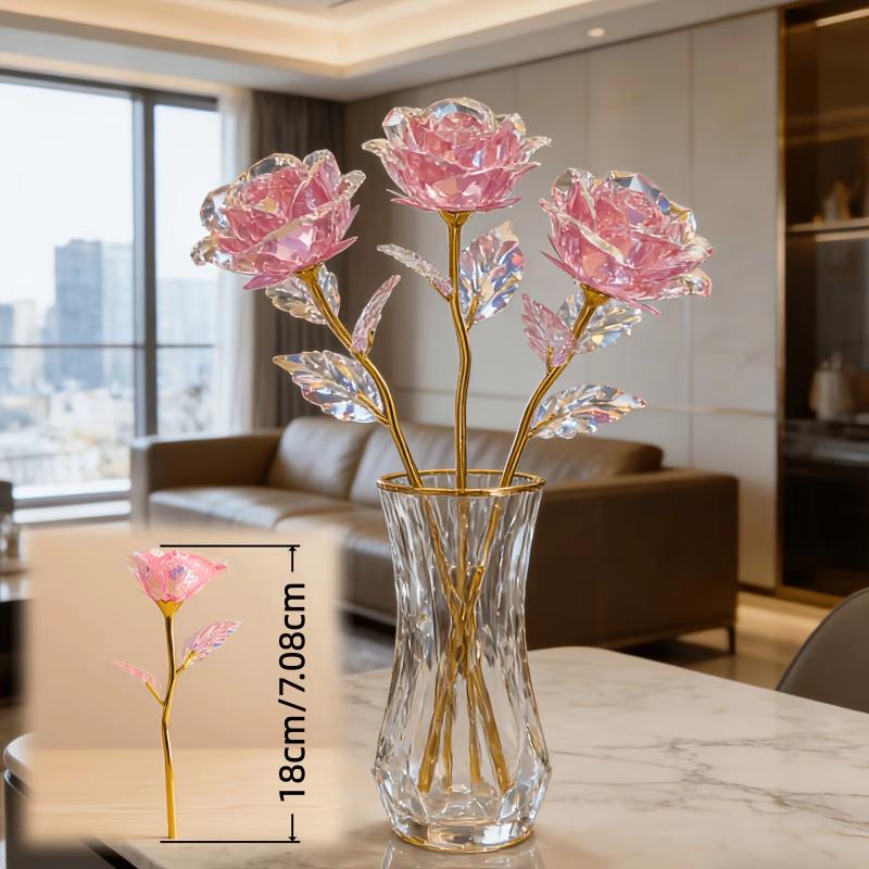 Artificial Pink Preserved Roses Timeless Home Decor Gift for Holidays & Every Day