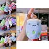 Plush Cartoon Panda Rabbit Fruit Milk Tea Cup Tea Cup Keychain With Silver Keyring For Kids And Collectors