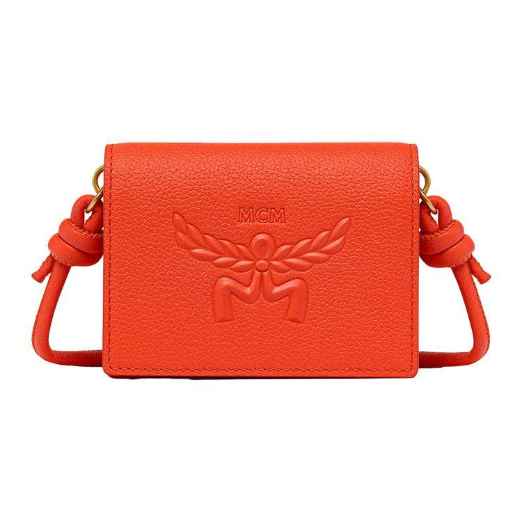 MCM Himmel Leather Logo Design Crossbody Shoulder Bag Leather Wallet Mini Women bags Blue MYAESAC01OQ001 Basic Set BagDust Bag 15900₽