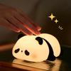 LED Night Light Cute Panda Cartoon Animals Silicone Lamp USB Rechargeable Timing Sleeping Lamp Bedroom Decoration for Children