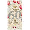 Party Decoration Festive Happy 60 Birthday Banner Glitter Birthday Banner Elegant Design Birthday Backdrop For Holiday