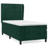 Box Spring Bed with Mattress Dark Green 90x190 cm Velvet