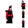 Luxuriöses Jafar Cosplay Robe Umhang Cape Hut Zauberer Outfit für Halloween-Veranstaltungen