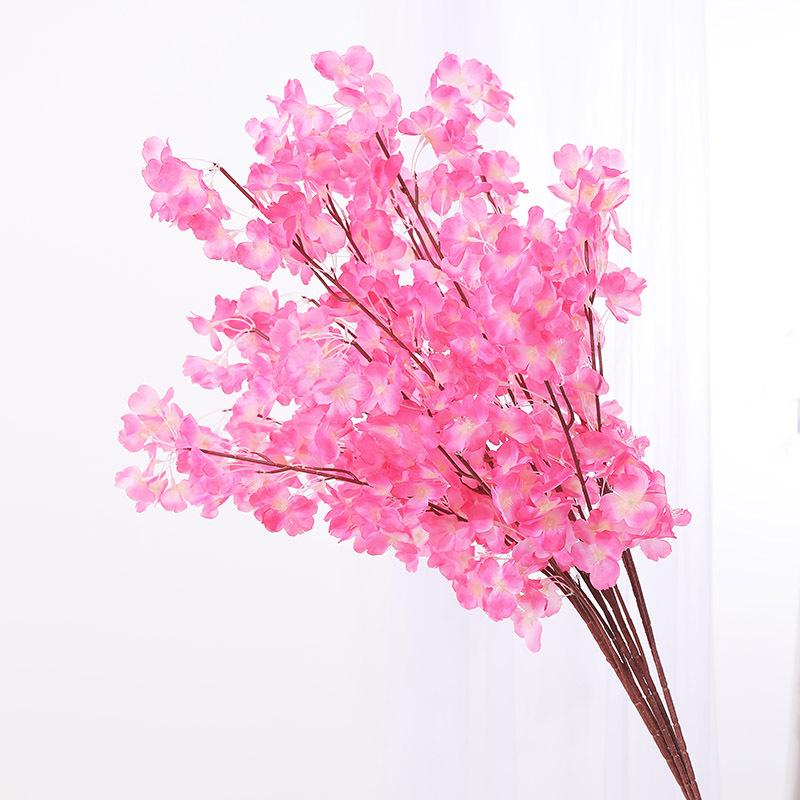 Artificial Cherry Blossom Branch Wedding Decoration - Silk Peach Blossom Vine for Indoor Living Room