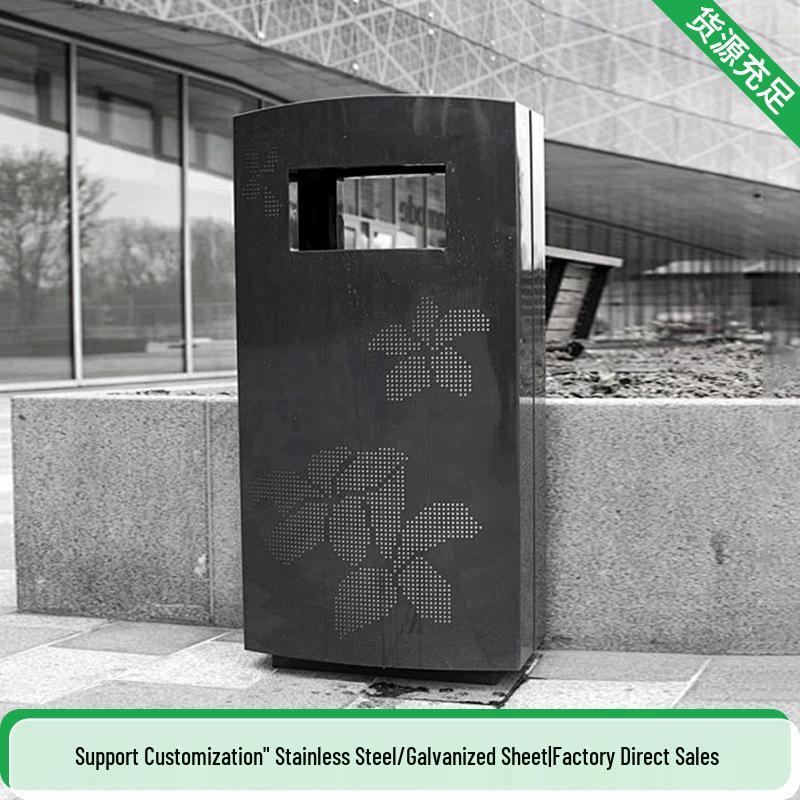 Stainless Steel Outdoor Trash Can for Parks and Commercial Areas