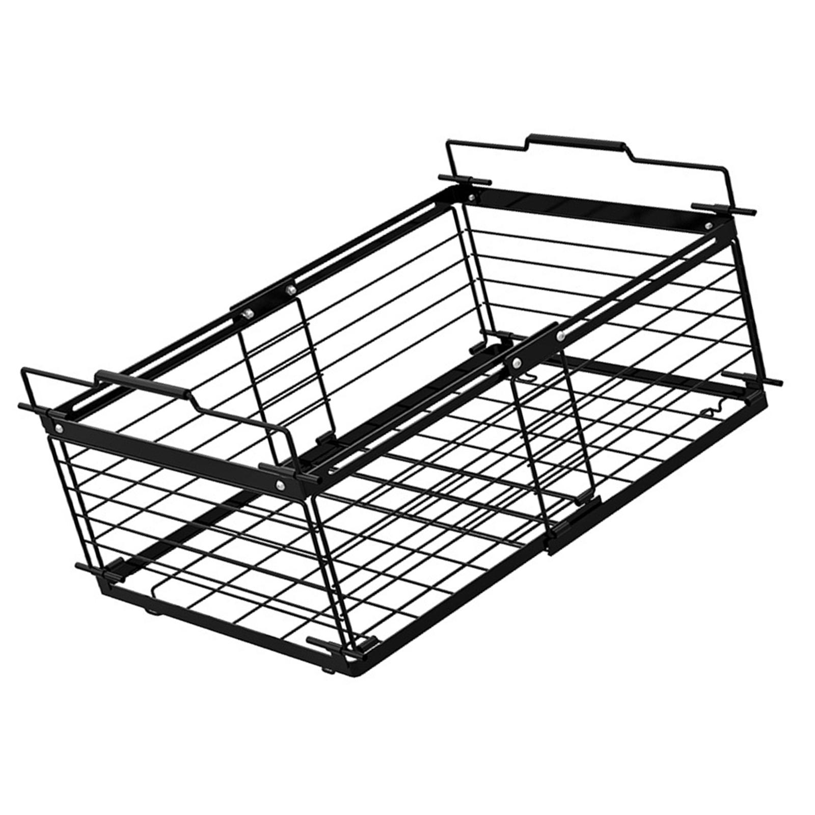 Expandable Chest Freezer Bin Stackable Adjustable Length Metal Frame Ergonomic Handle Refrigerator Storage Basket чёрный 2533₽