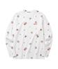 ESCAPEFROM Soft Rose Full Print Standard Fit Long Sleeve Ivory