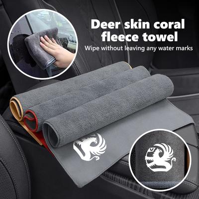 Car Cleaning Cloth Deer Skin Coral Soft Towel Auto Washing Tool Accessories For Vauxhall Tigra Corsa VXR Astra D G J H Zafira