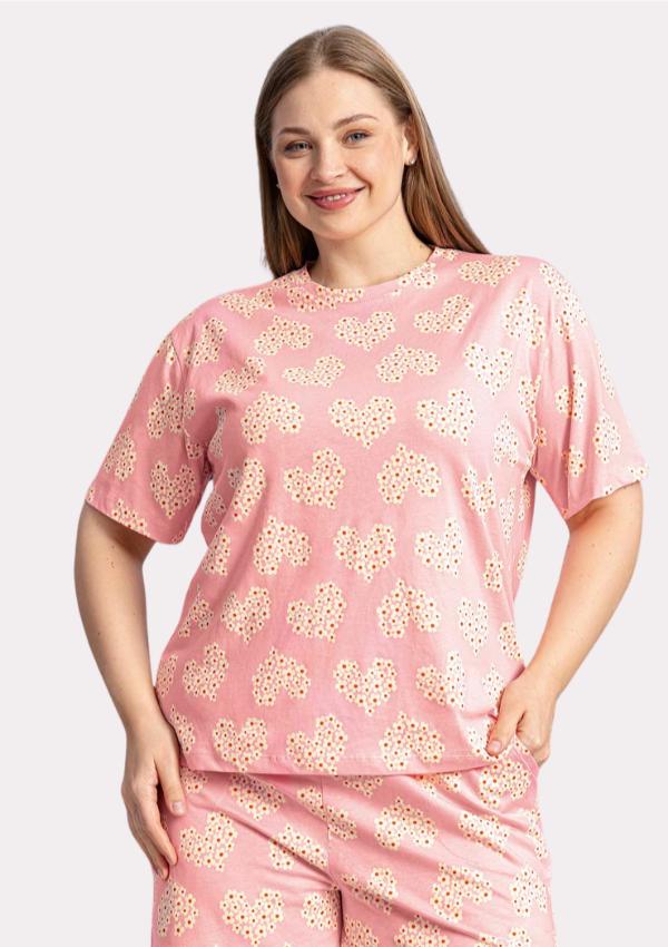Women's Pajamas 4XL Cotton Short Sleeve Nice For Summer Loose Shorts Soft