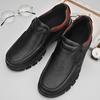 Italian Brand Men's Genuine Leather Shoes Thick Soles Work Attire Shoes Lace Up Height Shoes Men's Office Business Dress Shoes