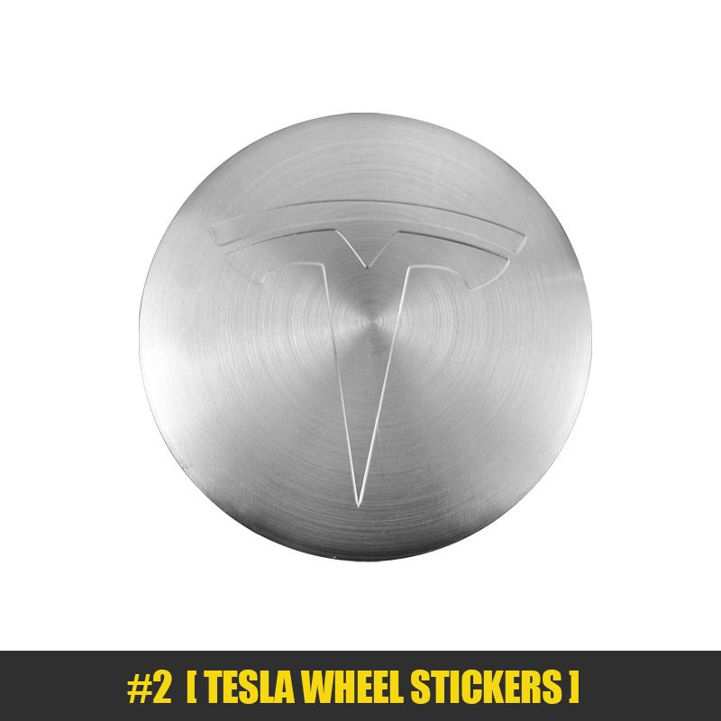 

4pcs Car Wheel Center Hub Cap Rim Cover Sticker For Tesla Model 3 Y S Bonina X Coil Roadster 2024 Auto Emblem Badge Accessories