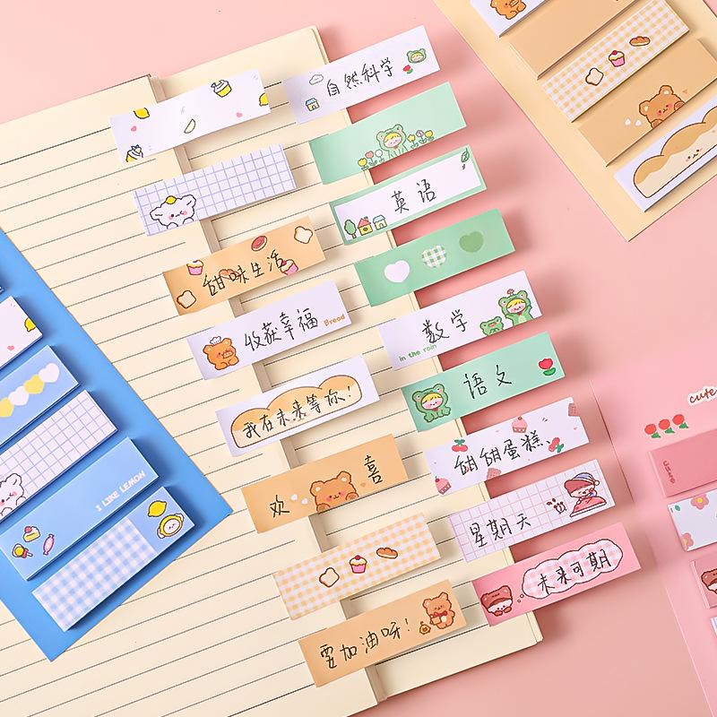 Cartoon Sticky Notes: Multi-Functional Index and Message Stickers for Students and Office Use