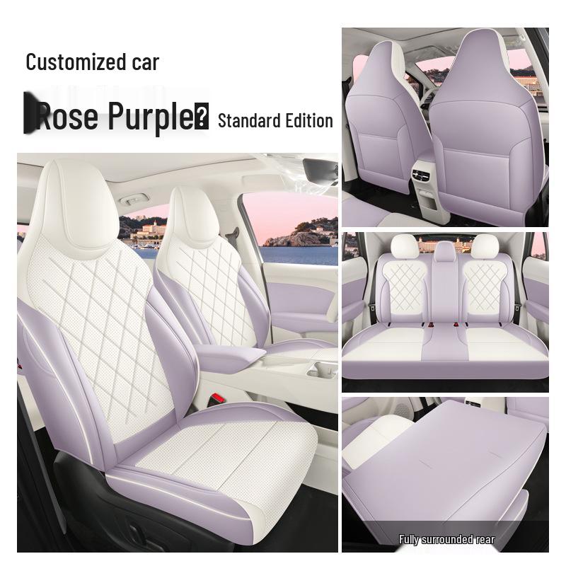 

Cartoon Leather Breathable Perforated Seat Covers for 2026 MG4 - Full Surround, All-Season 5-seat Full Surround for 2026 MG MG4