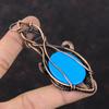 Sleeping Beauty Turquoise Pendant Copper Wire Wrapped Pendant Dainty Copper Jewelry Handmade Pendant Wire Wrap Gemstone Jewelry Wedding Gift