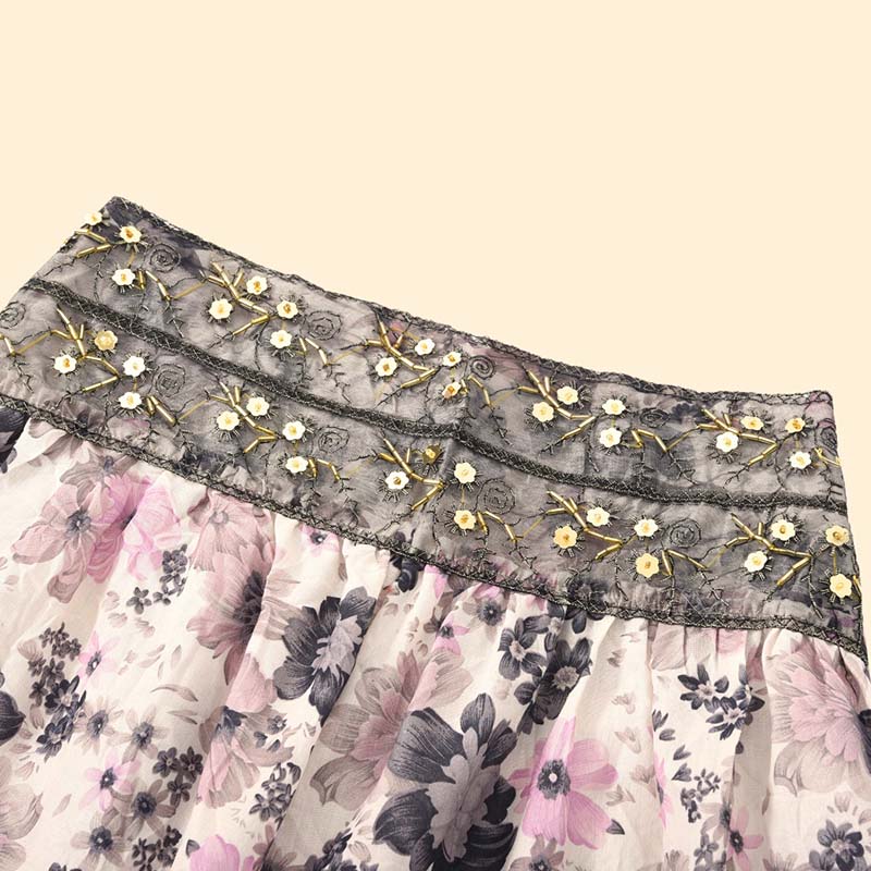 Hemp Wide-legged Pants Women Thin Simple Elastic Waist Versatile Casual Pants Seven Pants