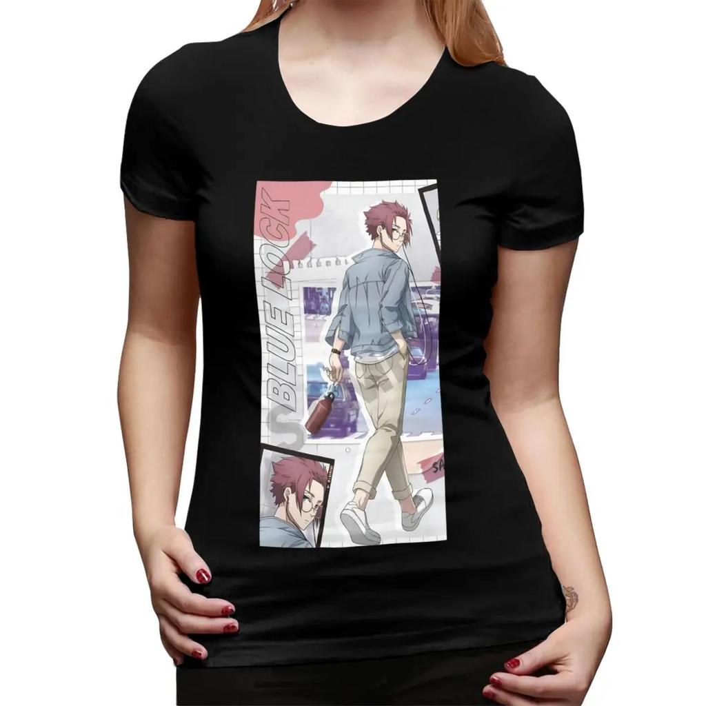 Itoshi Sae Blue Lock Cartoon Anime TShirt for Women ONeck Streetwear T Shirts Womens Short Sleeve Summer Clothes Tops