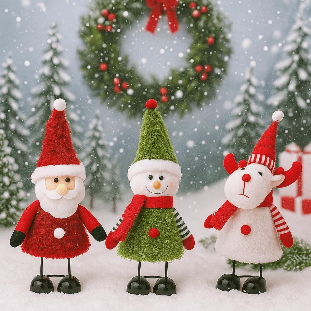 Santa Claus Christmas Figurine Atmosphere Decorative Item Christmas Doll Ornament  Home Decoration