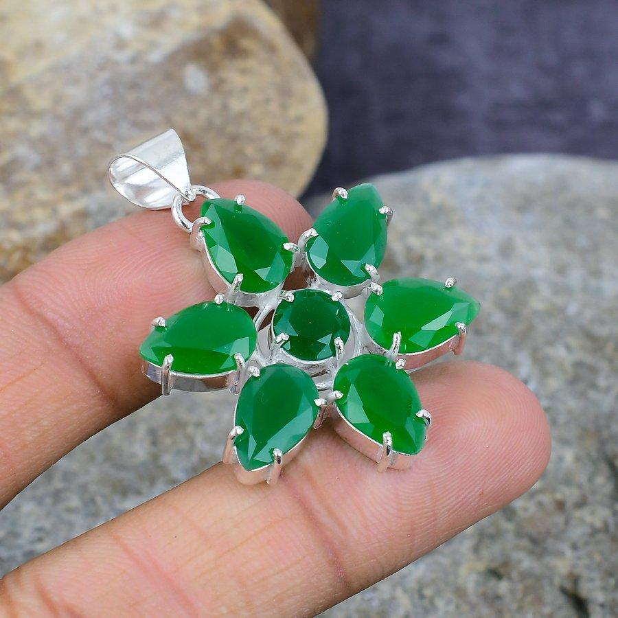 

Голубой топаз драгоценный камень ручной работы стерлингового серебра 925 пробы кулон подарок для нее