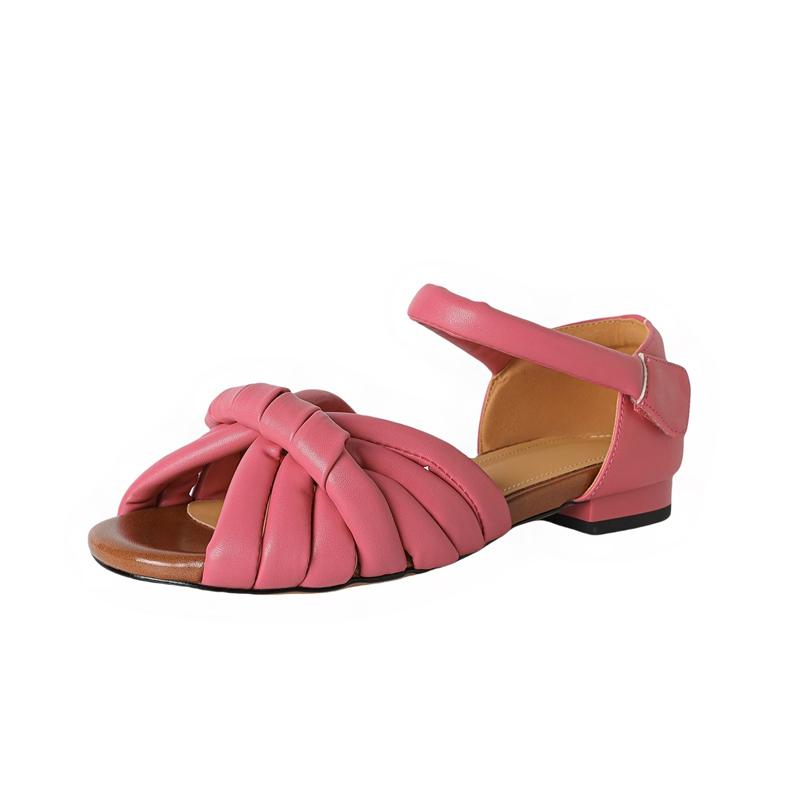 

Модные женские новые кожаные летние босоножки с открытым носком, с сумкой-рыбьим ртом на низком каблуке, удобные и дышащие римские сандалии 250