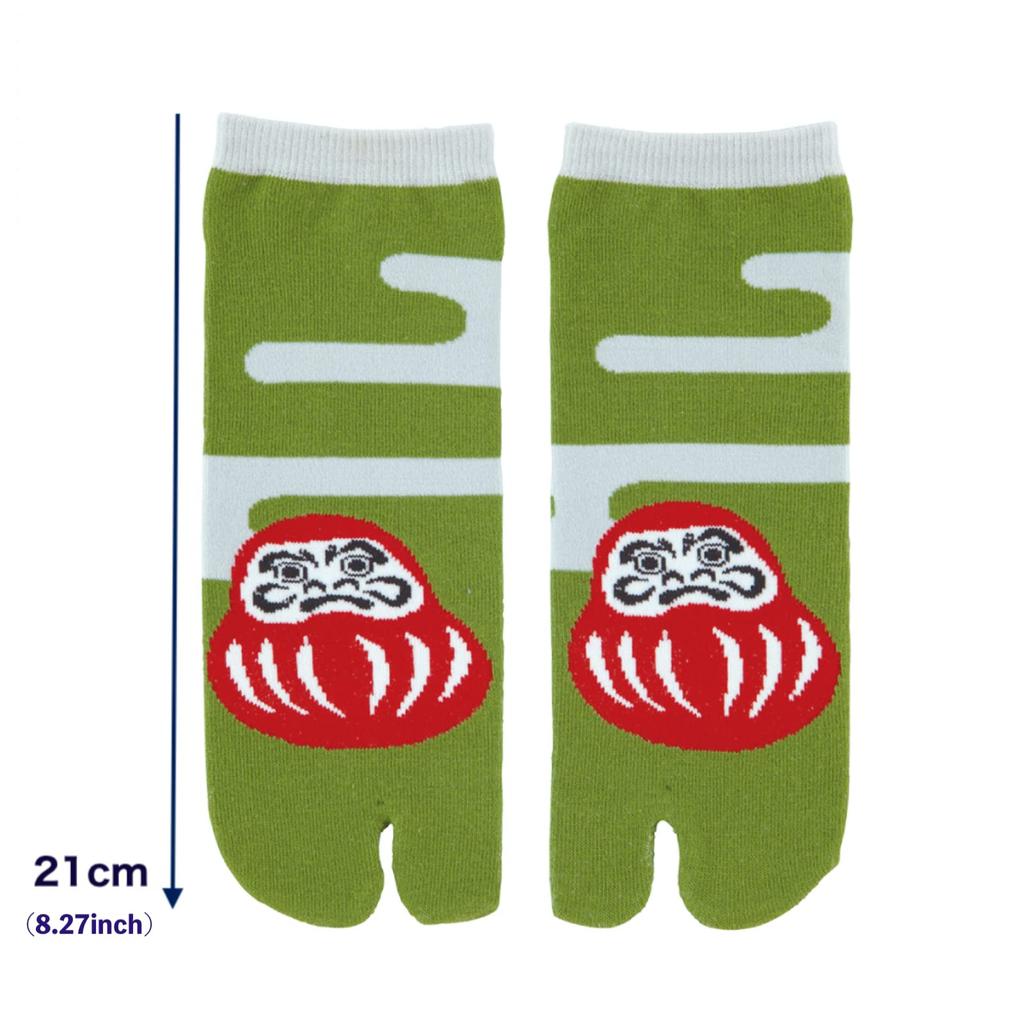 Noren Tabi Socks Fuji Tabi Made In Japan with Nara Crew Japanese for and Babies Kids' (Japanorama/Mount Design) - Two-Toe Socks, Cotton, Length,