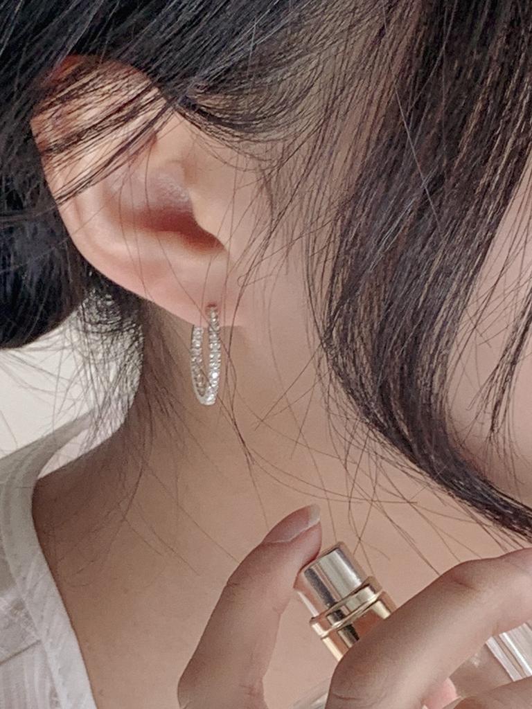 Acoopu [925 Silver] Aoteroa Classic Tennis Earrings