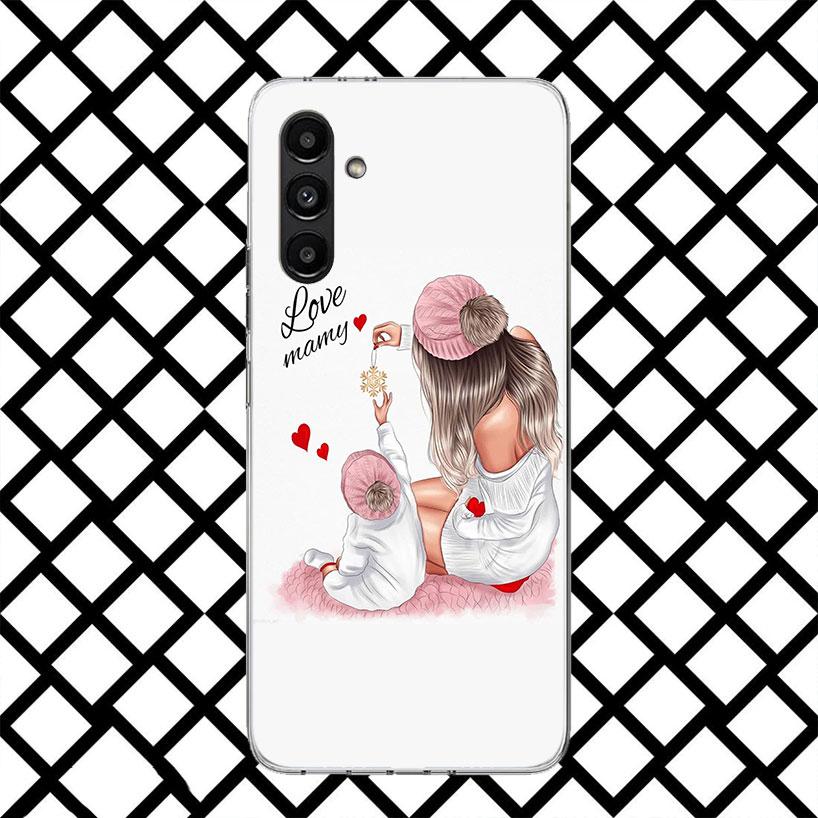 Mutter Baby Mädchen Handyhülle für Samsung Galaxy A17 A37 A57 A16 A26 A36 A56 A15 A25 A35 A55 A14 A24 A34 A54 A13 A23 A33 A53 Galaxy