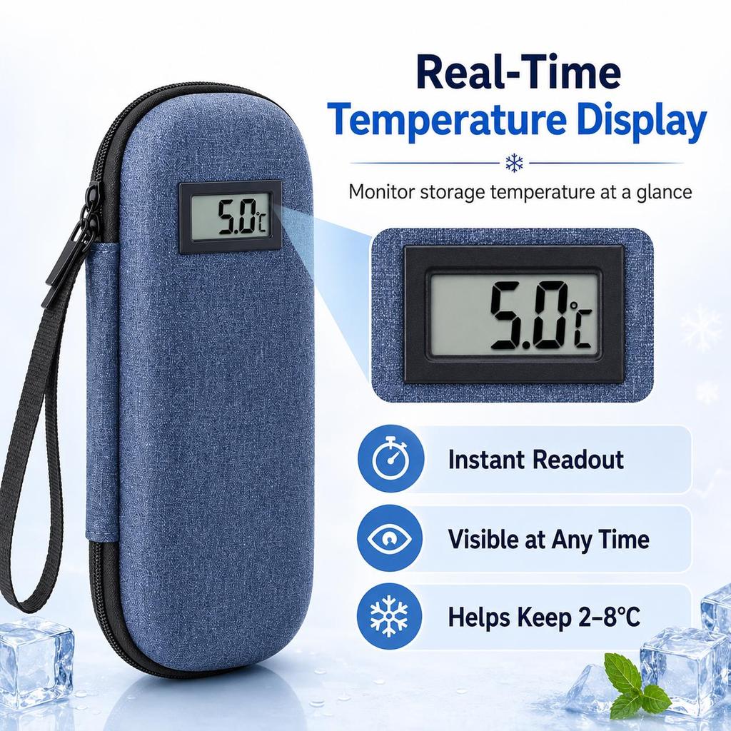Portable Waterproof Diabetic Insulin Cooling Bag Carry-on Protector Pill Refrigerated Ice Pack Drug Freezer for Diabetes Medicla Fuel Injectors 6