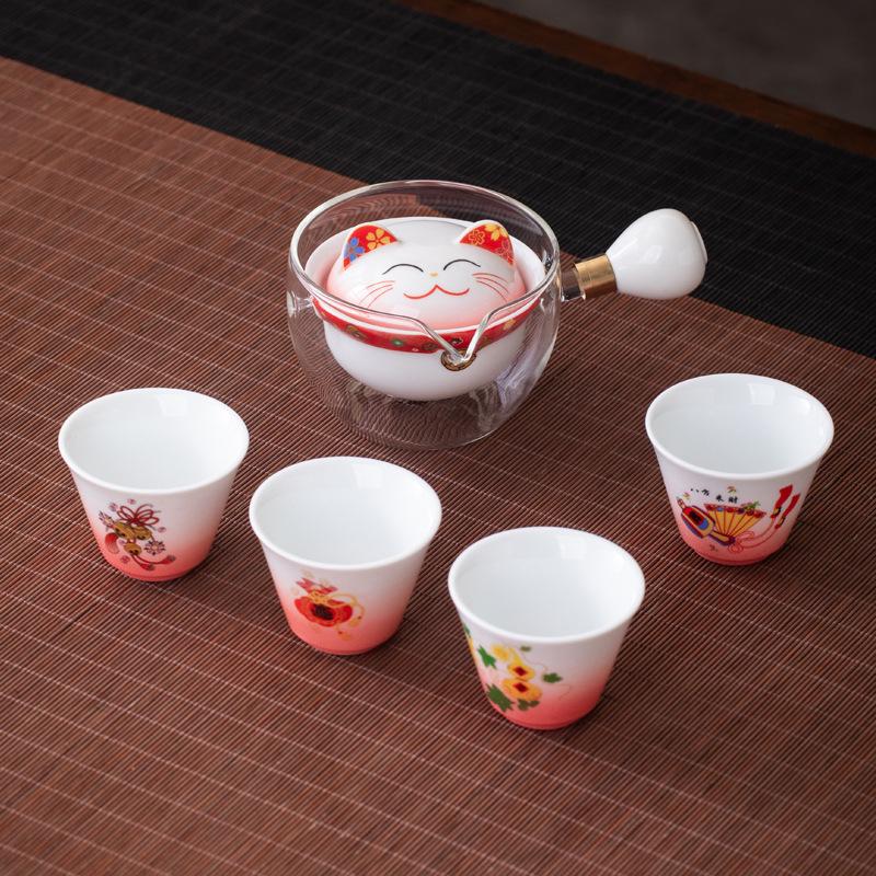 2026 Rotating Teapot Travel Set – Portable Gongfu Tea Cup & Pot for Home and Car