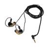 Resin Monitor Earphones Pure Copper   Unit Wired Headphone with   Connection Cable for   Drummer Musician