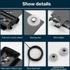 Hidden Door Track Kit Invisible Butterfly Sliding Hardware For Wardrobe Swing Pocket Door With Side Plug Flip Hinge Installation