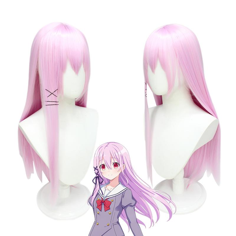 Anime Engage Kiss Kisara Cosplay Rosa Perücke JK Schulkleid Komplettes Set Uniformen Halloween Weihnachtsfeier Kostüme