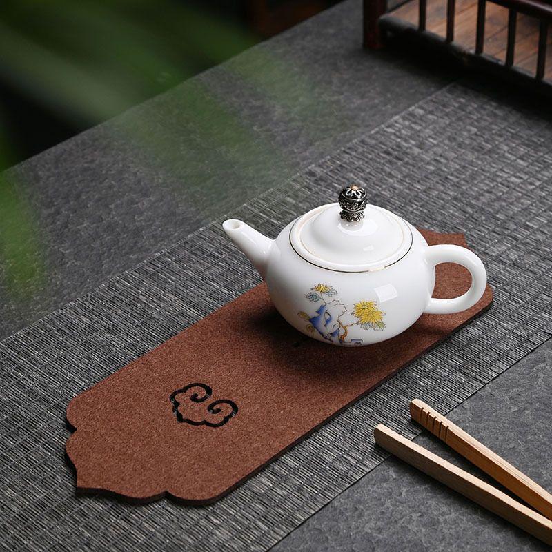Durable Kung Fu Tea Set Felt Mat: Absorbent Coaster, Tea Tray, Pot Nurturing, Anti-Collision Accessories