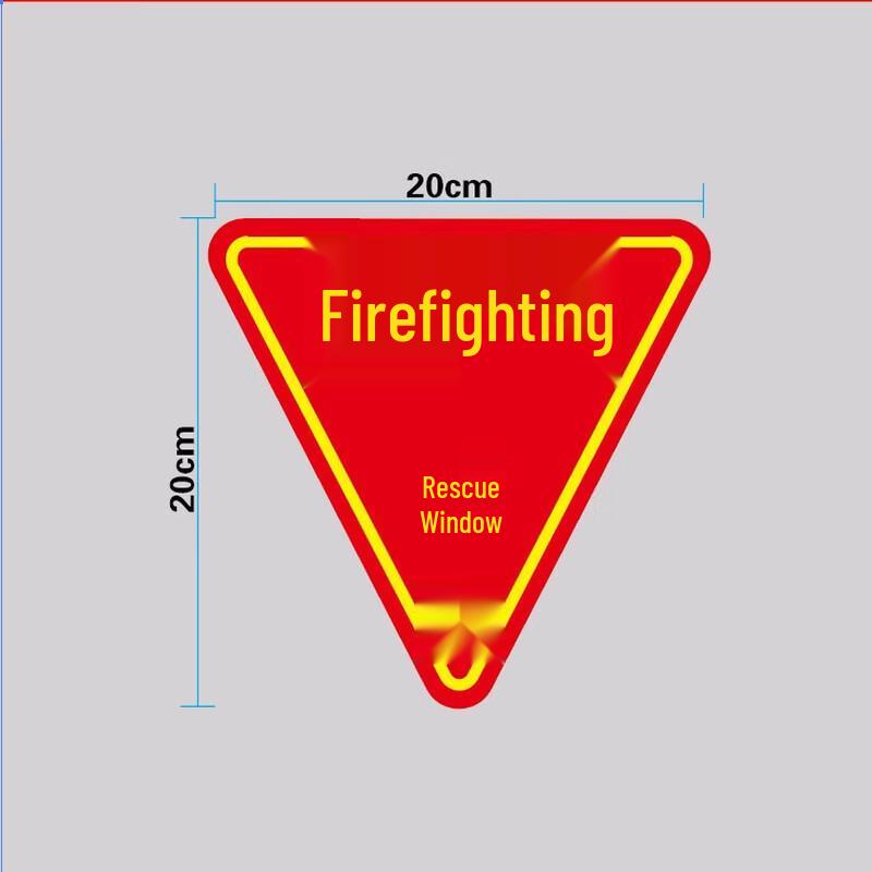 

WEZHO Fire Rescue Window Double-sided Safety Sign