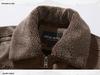 Men's European-American Winter PU Leather Jacket - Velvet Lined, Slim Fit, Lapel Style Outerwear.