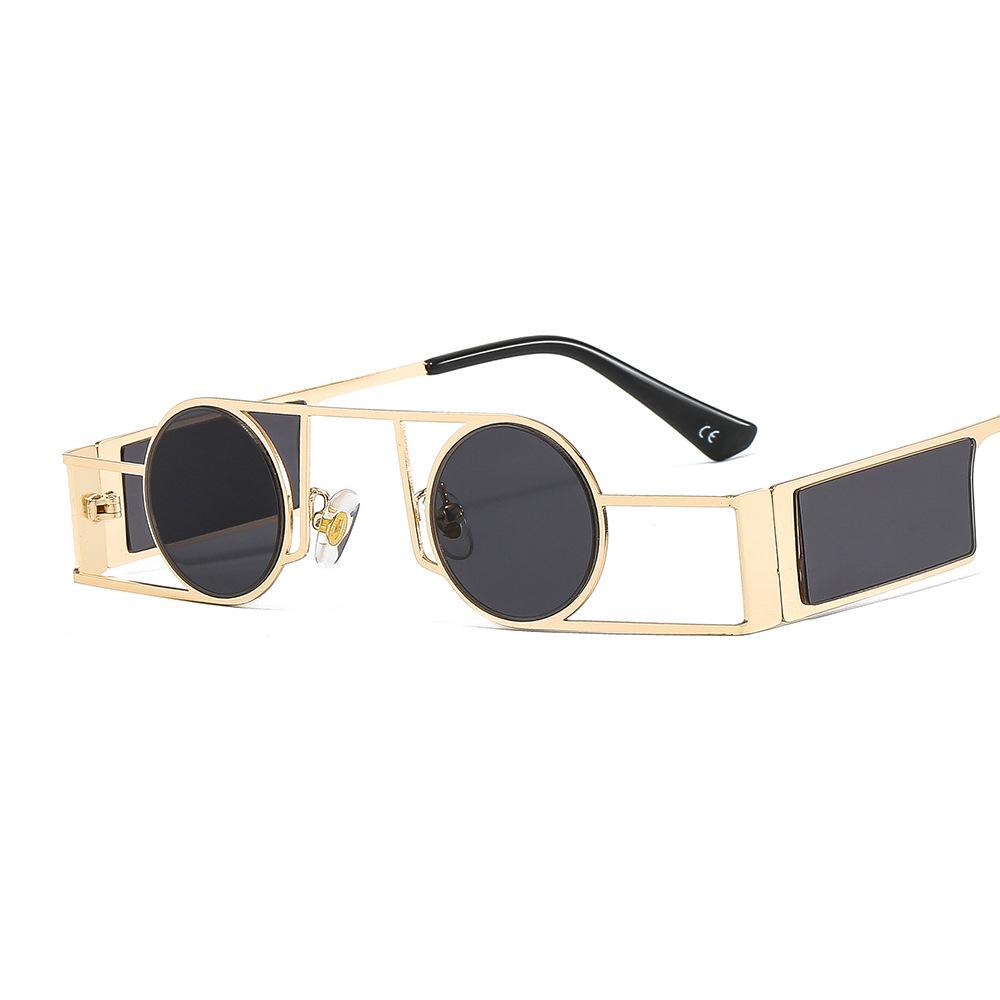 

Steampunk Vintage y2k Small Frame Sunglasses Women For Men Luxury Brand Designer Popular Punk Metal Hip Hop Eye Glasses UV400